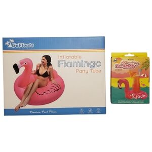 GoFloats Flamingo Giant Inflatable Flamingo *Plus Drink Float*